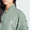 adidas Легкий бомбер Originals с тремя полосками, свободные короткие женские куртки, зеленый цвет IY3421