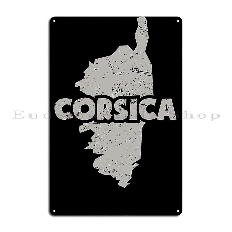 Fly To Corsica Travel Metal Plaque Poster Wall Mural Wall Plaque Garage Garage Designing Corsica Tin Sign Poster