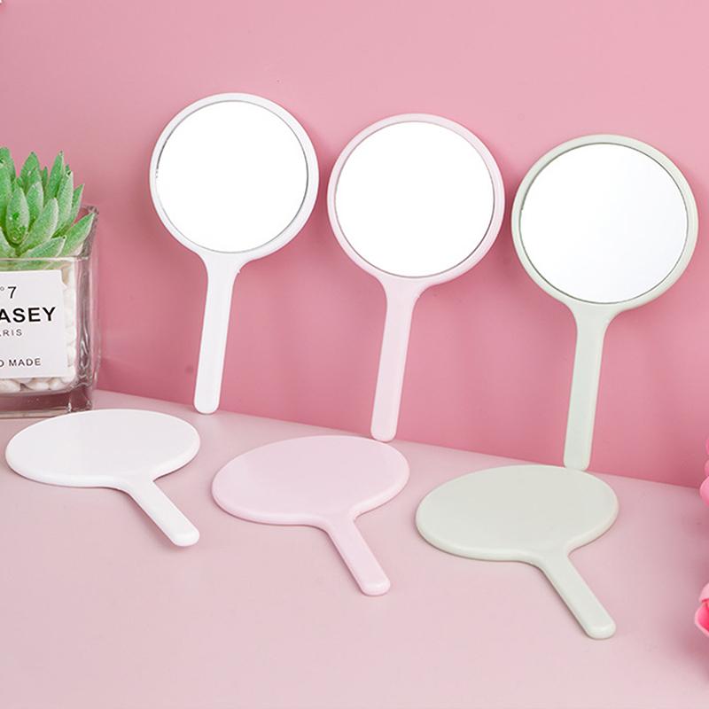 Прочное DIY Зеркало для макияжа Ручное Маленькое Круглое Ручное Зеркало Защита от падений С ручкой Портативное Зеркало Дом