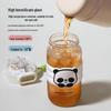 Cartoon Portable High-Capacity Glass Straw Bottle