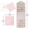 Foldable Jewelry Case Roll Travel Jewelry Organizer Portable For Journey Earrings Rings Diamond Necklaces Brooches Storage Bag