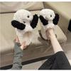 Add Velvet Warm Cotton Shoes Indoor Cotton Slippers Woman