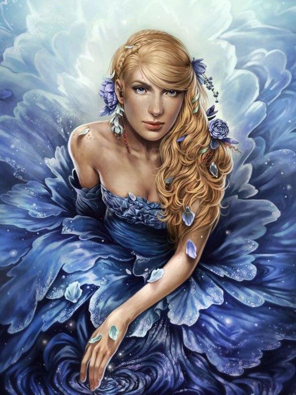 Ангел Лебедь Diy Алмазная картина Фэнтези Арт Фея Стразы Вышивка Наборы для вышивки крестом Девушка Декор комнаты Мозаика Настенные картины