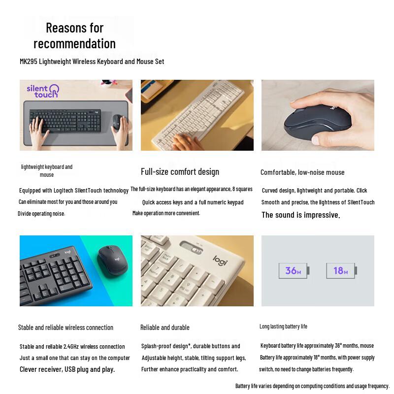 Logitech MK295 Wireless Keyboard and Mouse Combo