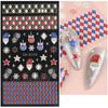 New Year Christmas Nail Stickers Nail Art Decals New Year Nail Decoration Manicure Accessories