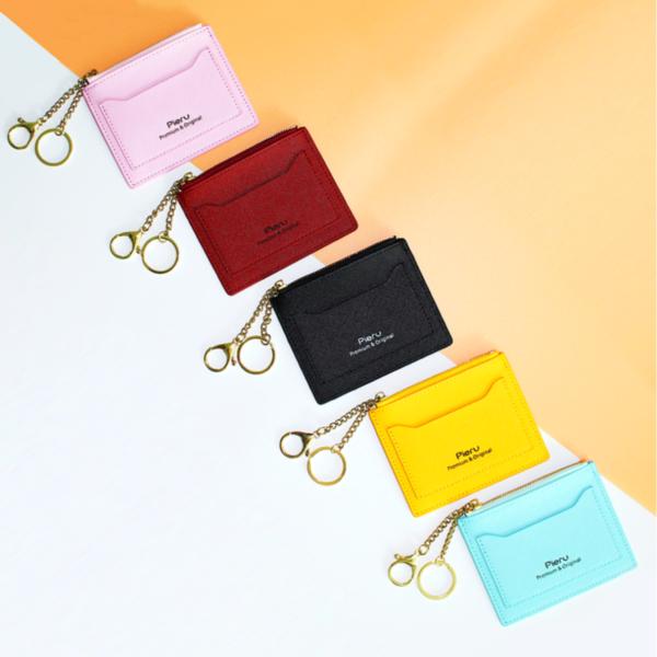 Lon Xinwen Женский кожаный мини-портмоне для карточек