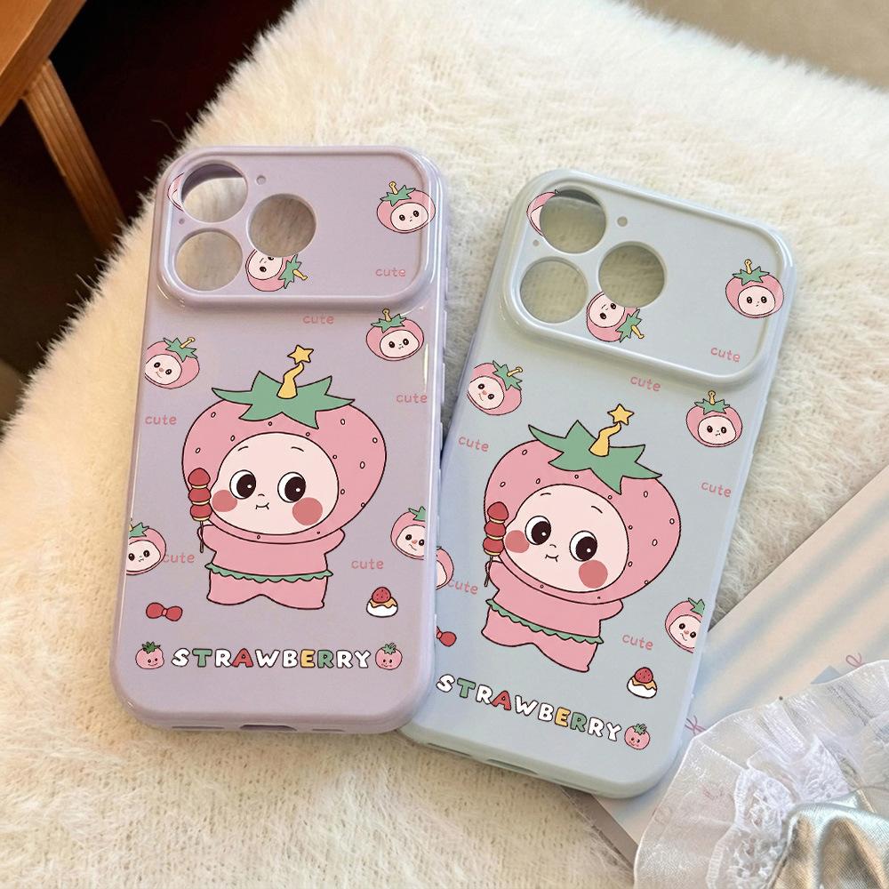 Звезда с клубничной головой для чехла на телефон Apple iPhone17 16promax 15 полностью защитный 14 новый 13 женский 12