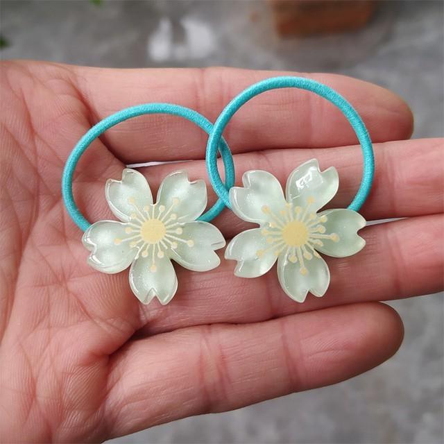 2 шт. новые милые маленькие цветы принцесса головные уборы детские эластичные ленты для волос детские резинки для волос веревки аксессуары для девочек детский головной убор