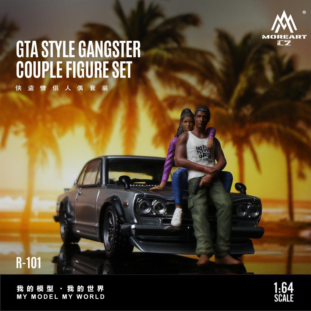 *Предзаказ*Moreart 1:64 Фигурка пары из GTA Набор моделей из смолы Мини-персонаж Декор для диорамы и коллекции