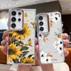 Чехол с цветочным узором подсолнуха для Samsung S26 S25 Ultra S24 FE S23 Plus S22 S21 A15 A16 A17 A35 A36 A37 A54 A55 A56 A57 5G Покрытие Линзы Мягкий Чехол