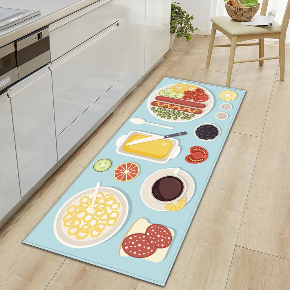 Кухонный ковер, коридор, крыльцо, дверной коврик для гостиной, детский коврик, нескользящий напольный коврик для двери ванной комнаты
