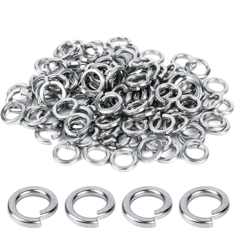 304 Stainless Steel Flat Washer and Split Spring Lock Washer Assortment Set