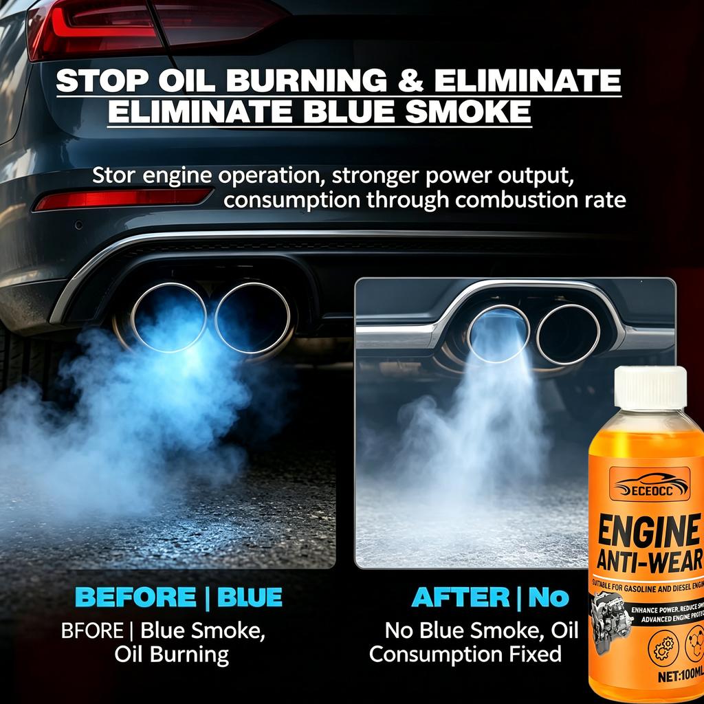 Engine Protection Noise Reduction Additive Advanced Anti-Wear Formula Direct Add To Oil System Seal Cracks Reduce Vibration Exte