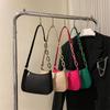 Felt Shoulder Bag Solid Color Handbag Fashion Underarm Bag  Women Girls