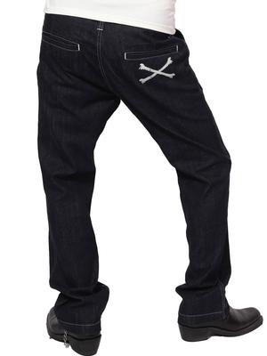 Vanson NVBL-101CH Рабочие брюки чинос с вышивкой кости, Индиго, Размер 30