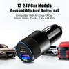38 Вт Мини Портативное Автомобильное Зарядное Устройство DC12-24V Двухпортовое Автомобильное Зарядное Устройство USB3.1A+Type-C Быстрая Зарядка Со Светодиодным Полупрозрачным Дисплеем