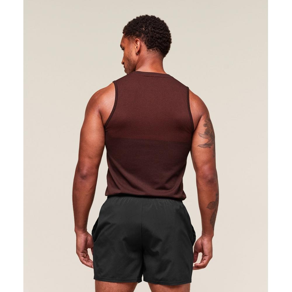 Gymshark Бесшовный топ Vital Черный Красный A2b4y Rb30