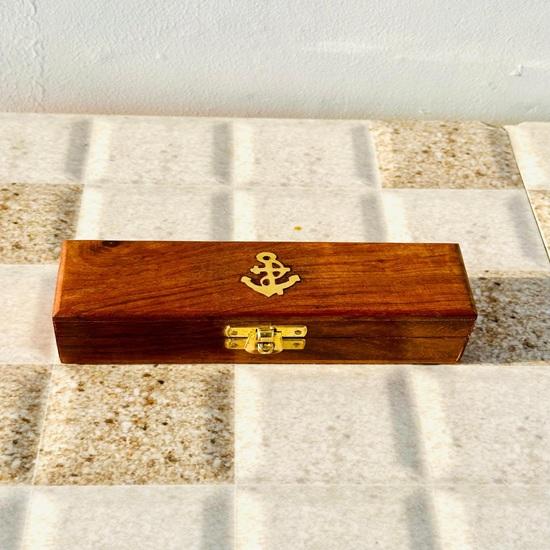 Латунный телескоп 35,56 см с деревянной коробкой, Пиратский шпионский телескоп, Подарок на годовщину для мужа, Подарок для папы, Подарок для моряка, Подарки на выпускной