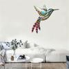 Wrought Iron Hummingbird Ornament Metal Wall Art Decor Hanging Crafts for Home Living Room Bedroom Outdoor Garden Decor