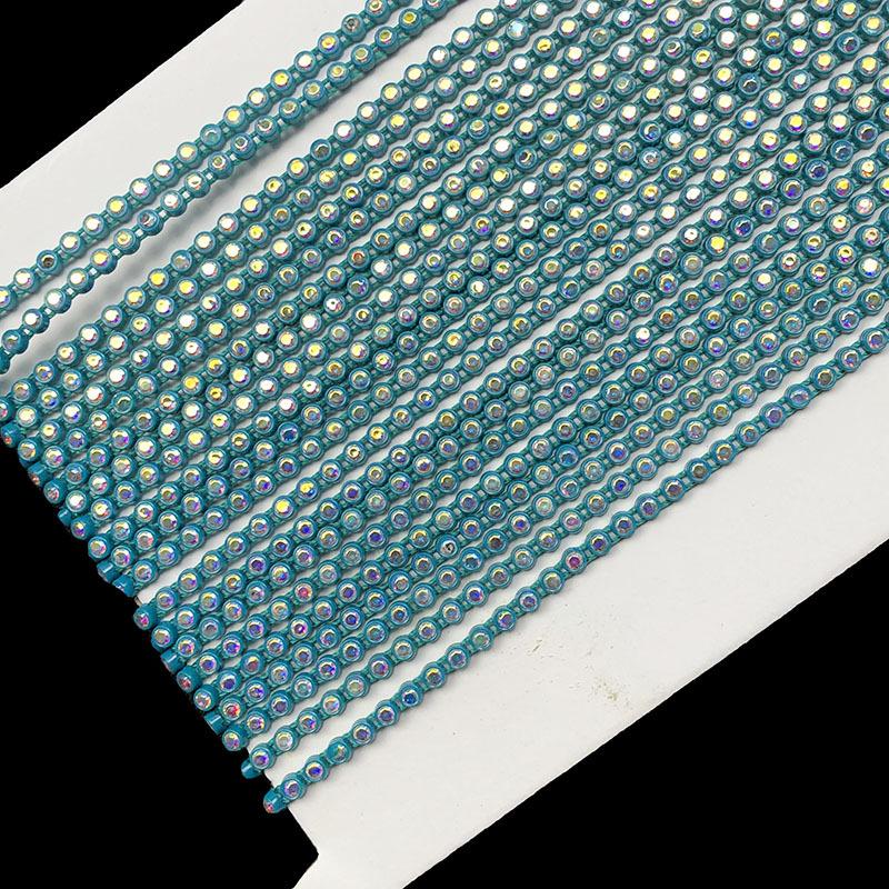 Одежда Обувь Шляпа Вырез Брюки Край Diy с ромбовидным дизайном Аксессуары для одежды Кружева 9 метров 3 мм, прошитая вручную цепочка со стразами