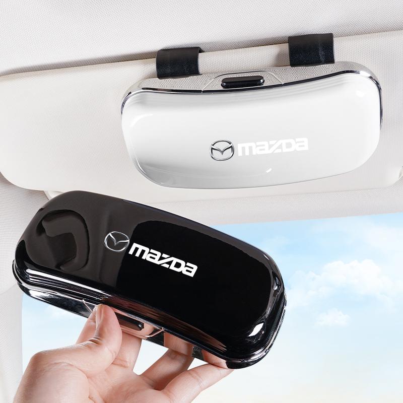Car Visor Glasses Box Auto Sunglasses Storage Case For Mazda 3 6 2 5 CX5 CX3 Atenza MX5 CX7 Axela CX30 CX90 CX60 CX50 MX30 CX9 bv7