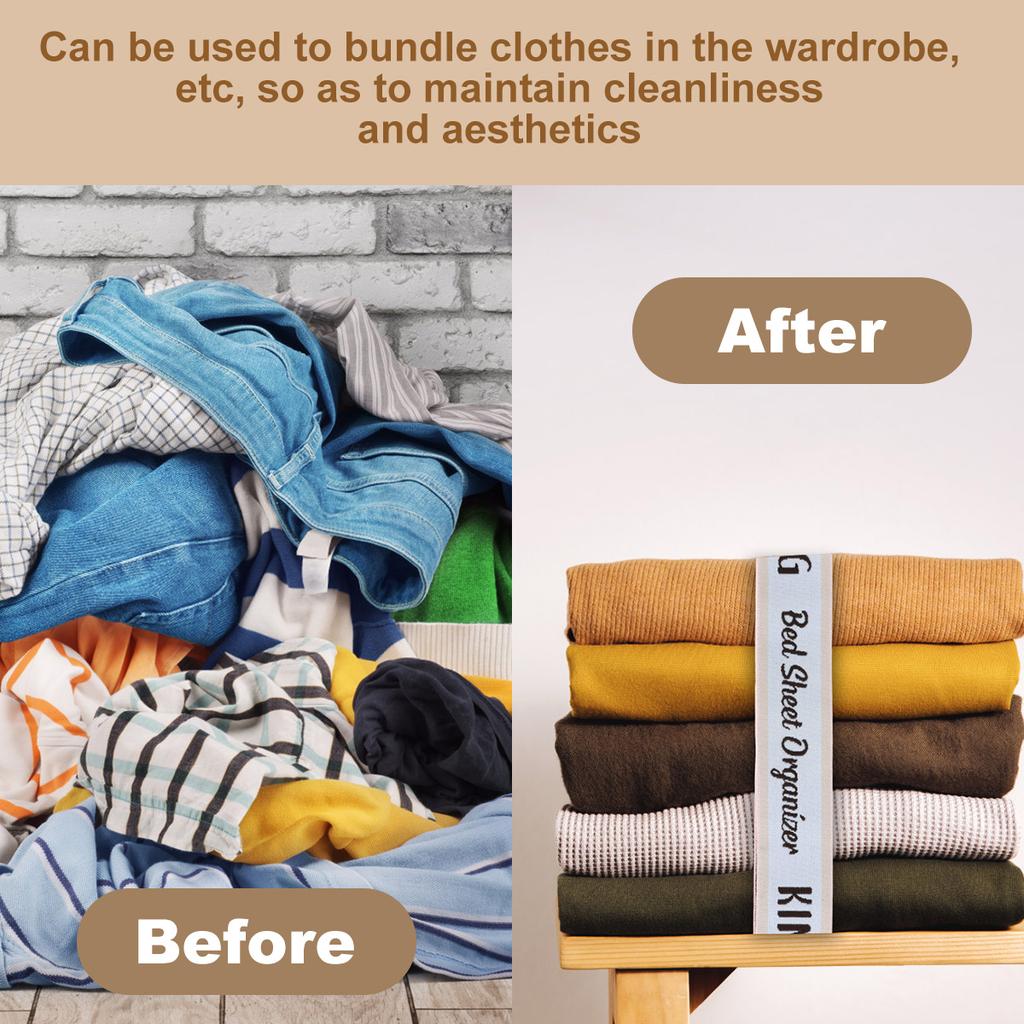 12Pcs Bed Sheet Organizer Bands Set Polyester Bed Sheet Organizer Elastic Polyester Bedding Straps King Full Twin Queen Label