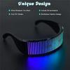 ABIY Сияющие светодиодные очки с подсветкой RGB, Bluetooth, программируемый дисплей для Хэллоуина, для вечеринки