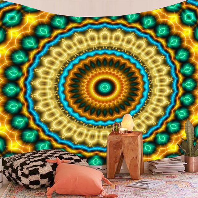 Indian Mandala Tapestry Wall Hanging Colorful Boho Home Decor Beach Throw Rug Blanket Room Decor Aesthetic Bohemian Tapestries
