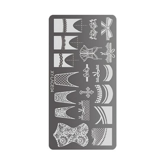 Набор пластин для штамповки банты цветы кружевной дизайн маникюр украшения металлические пластины переводные шаблоны серии Sweet