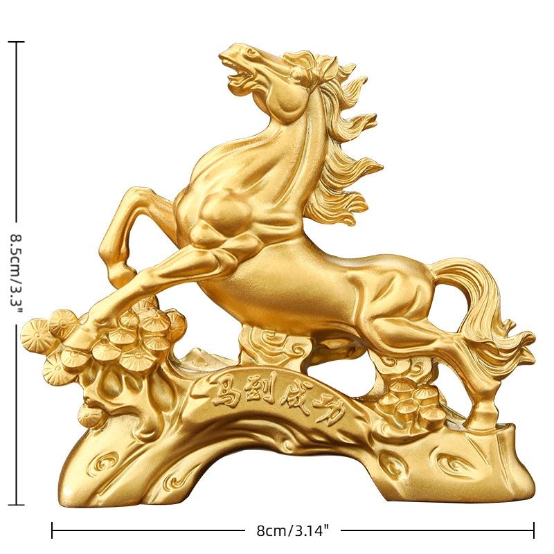 Креативная латунная лошадь и обезьяна, милая статуэтка, брелок-подвеска, украшения для дома, офиса, рабочего стола, забавные игрушки