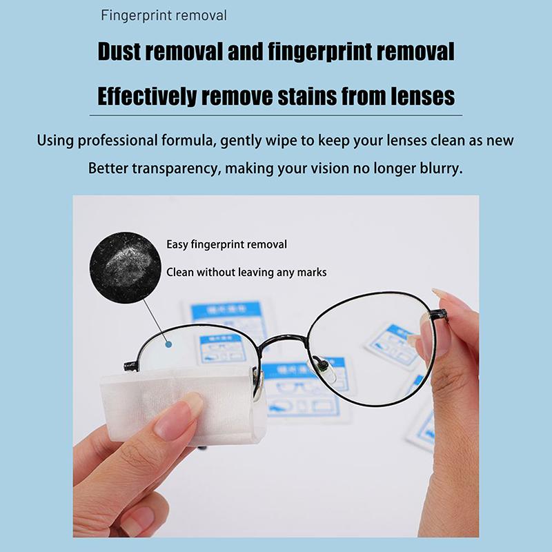 NEW 100pcs Lens Cleaning Wipes Metal Jewelry Wipes Anti Fog Glasses Wipes Mobile Phone Screens And Disposable Eyeglass Cloths