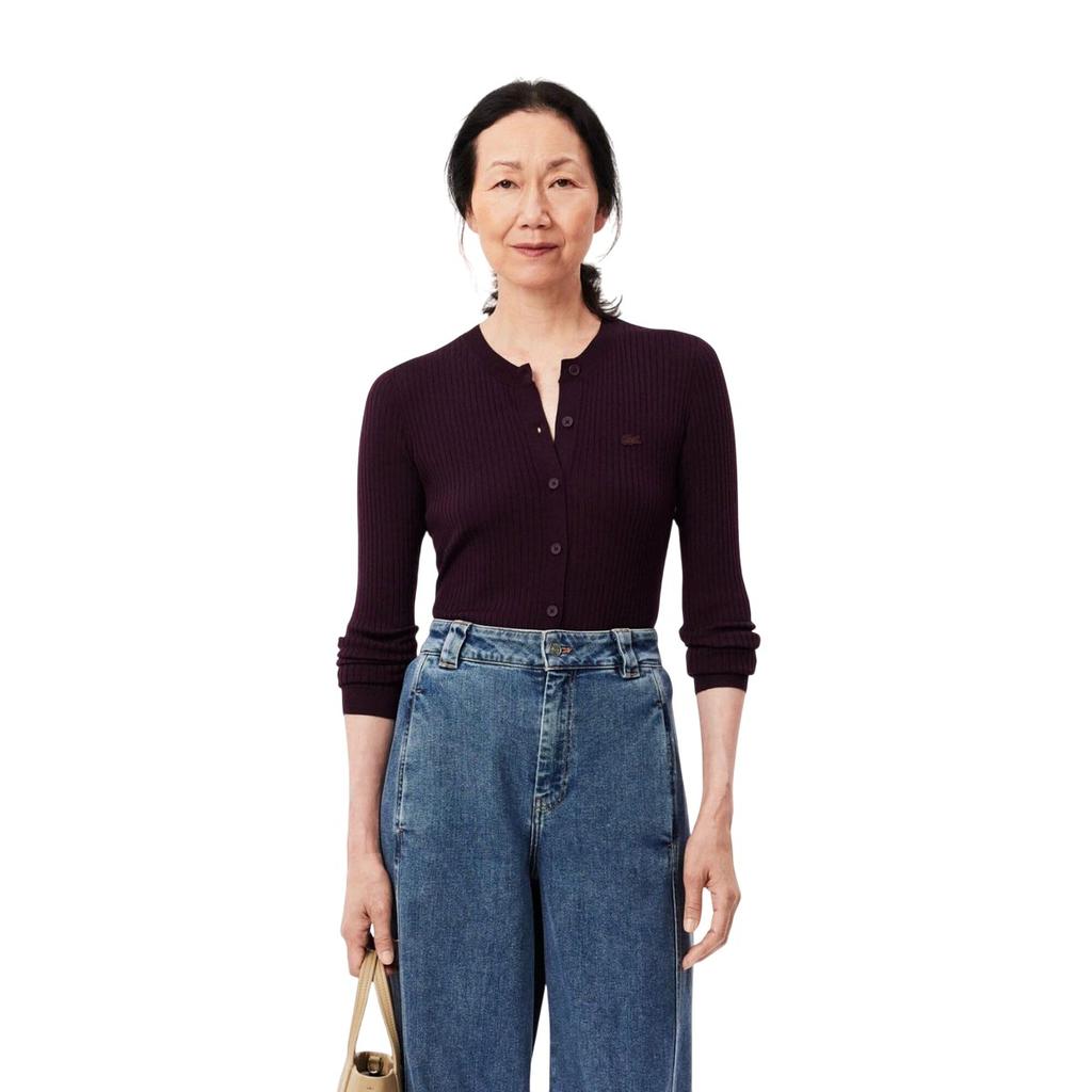 Lacoste Womens/Ladies Merino Wool 3D Cardigan