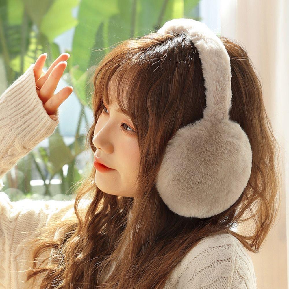 Outdoor Cold Protection Winter Warm Earmuffs Soft Folding Earflap New Plush Ear Warmer Women