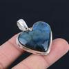 Сердце Лабрадорит Драгоценный камень Подвеска Твердая подвеска из стерлингового серебра 925 пробы Ювелирный подарок для унисекс