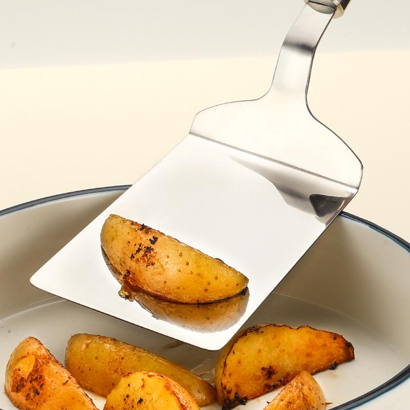Нержавеющая сталь лопатка для жарки, лопатка для тирамису, плоская лопатка для стейка и блинов
