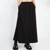 Black Plus Size Vintage High Waist Casual Loose Summer Wide Leg Skirt Pants Women Trousers