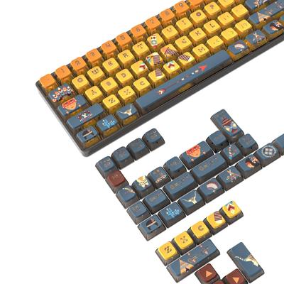 Игровая клавиша Топ клавиши PBT Полупрозрачная Сублимационная печать Термосублимация 120 клавиш Аборигенная Полный набор клавиш Совместима Совместима с профилем ASA