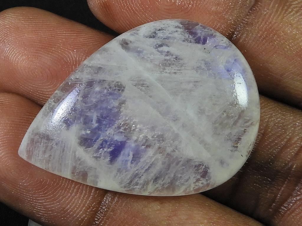 Натуральный дождевой лунный камень огненный кристалл груша кабошон россыпью драгоценный камень 27X37X7MM SK-898