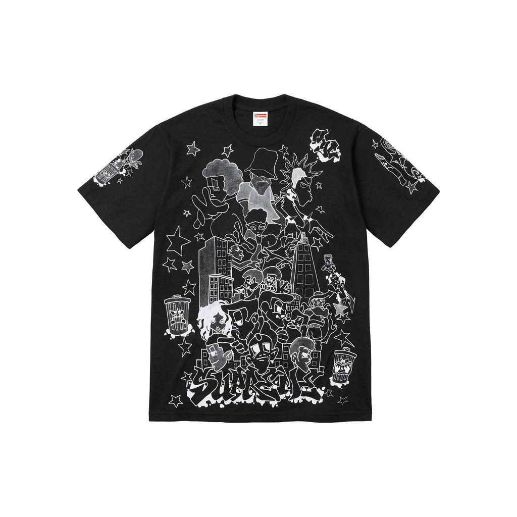 Supreme Футболка Downtown 'Черно-белая' Мужская SUP-FW23-017