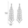 Длинные серьги со стразами в геометрическом стиле, модные блестящие серьги, свадебные серьги, женские серьги, 1 пара
