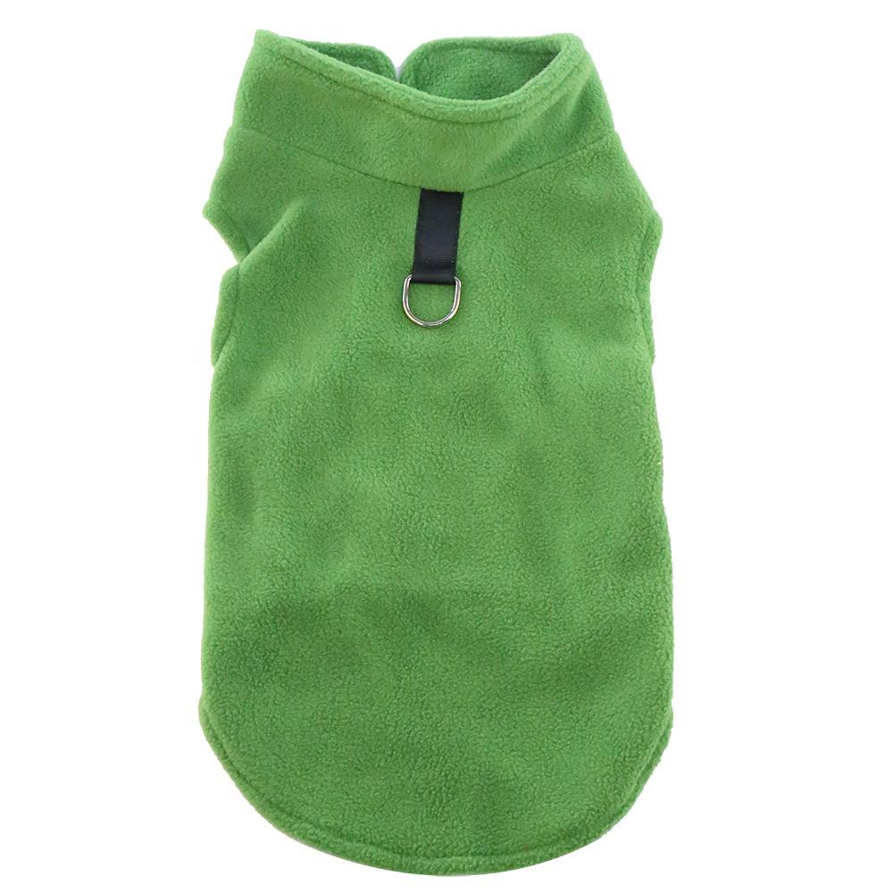 Manufacturer Direct Sale Pet Supplies Support Customization Clothes for Dog Thickened Warm Solid Color Vest Polar Fleece Jacket