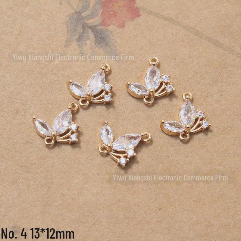 Комплект украшений с двумя подвесками из медного циркония, сохраняющего цвет: Ожерелье, серьги, браслет, заколка для волос, кисточка, аксессуары своими руками