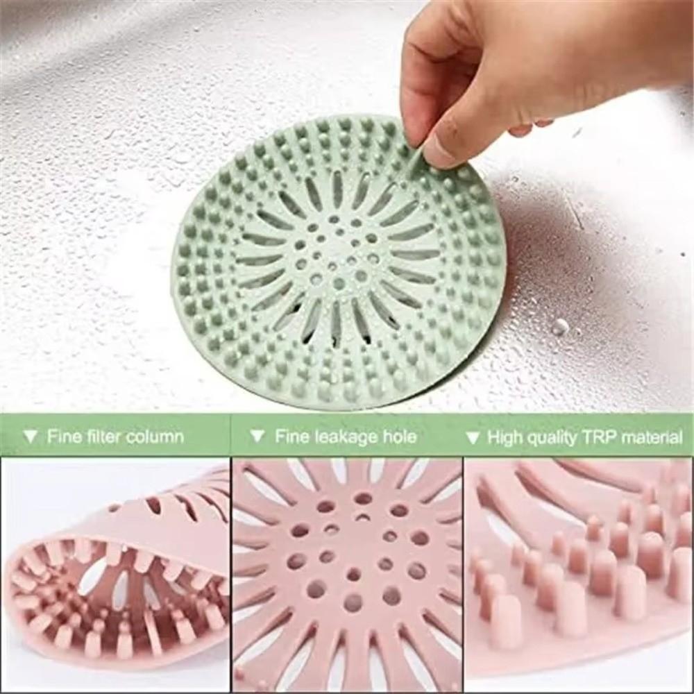 Easy Clean Hair Catcher Shower Drain Silicone Floor Drain Cover Bathroom Accessory