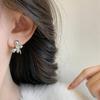 Женские Простые Серебряные Серьги-Шарики с Бабочками