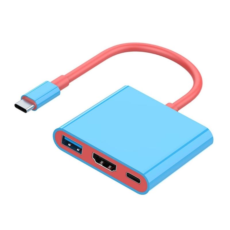Портативная док-станция 3-в-1 USB C для игровой консоли Switch, с портом HDTV, USB 3.0, USB C, для нескольких игровых устройств