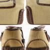 CELINE Boogie bag Handbag triomphe charm Brown straw/Embossed Leather Women Used