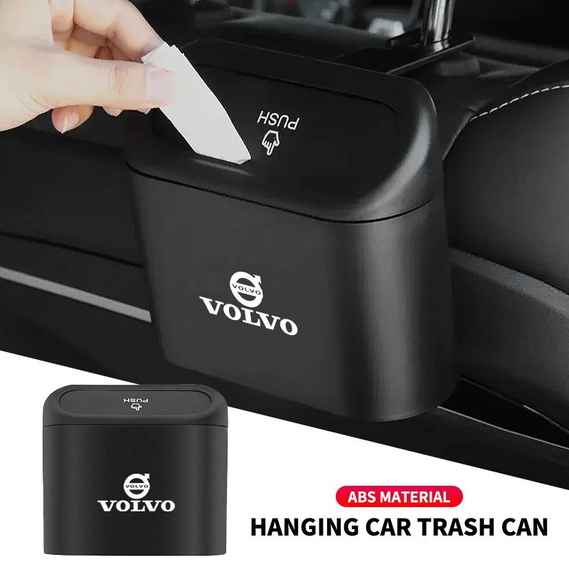 Car Trash Can Storage Box Vehicle Multifunctional Garbage Dust Case For Volvo V60 V40 XC90 XC40 S60 XC60 V70 S90 V90 Accessories