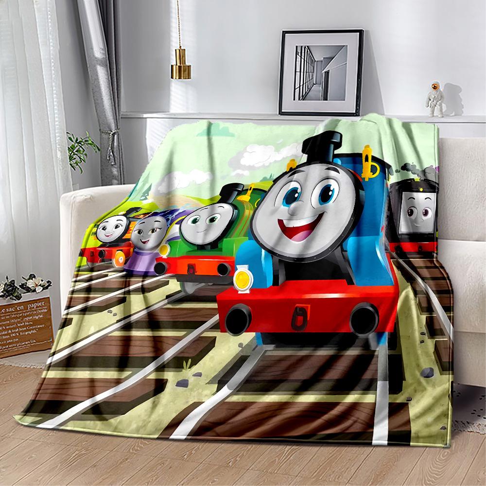 Thomas Friends Express Flannel Blanket-Soft and Suitable for Sofas,Beds,Offices,Travel,All Seasons,Great Gift for Holidays and Birthdays.