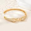 Fashionable Nail High-Quality Zirconia Wedding Daily Versatile Open Bracelet