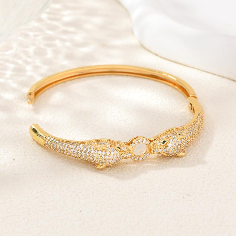 Fashionable Nail High-Quality Zirconia Wedding Daily Versatile Open Bracelet